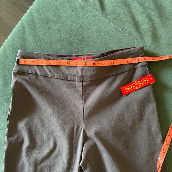 NWT Krazy Larry pull on stretch ankle pants in brown stretch S 6 - Picture 6 of 11